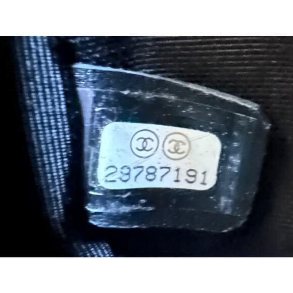 Auth CHANEL Quilted Calfskin 'Chain Around' Large Flap Handbag- Black - NEW - Picture 13 of 15